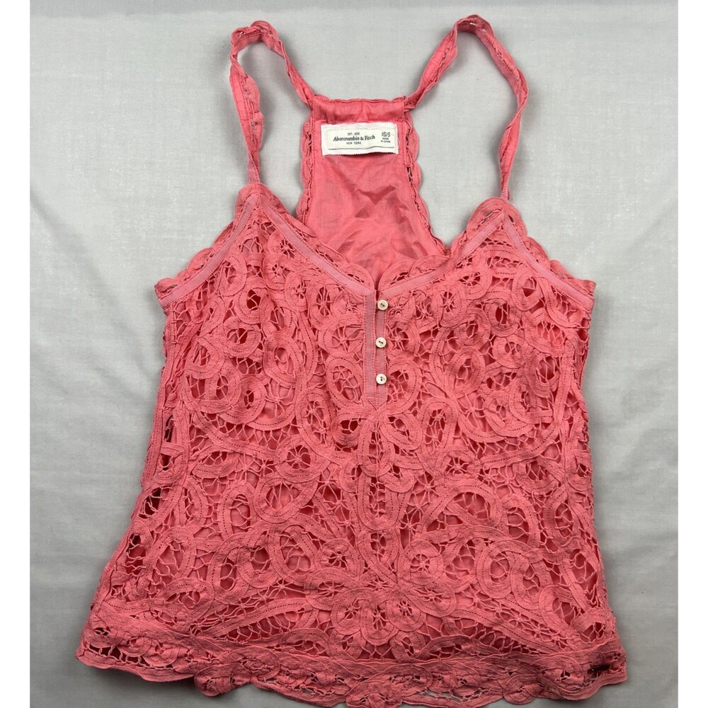 Abercrombie & Fitch Y2K Lace Racerback Tank Top XS/S